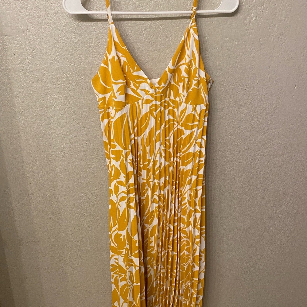 Yellow and White Floral Maternity Dress